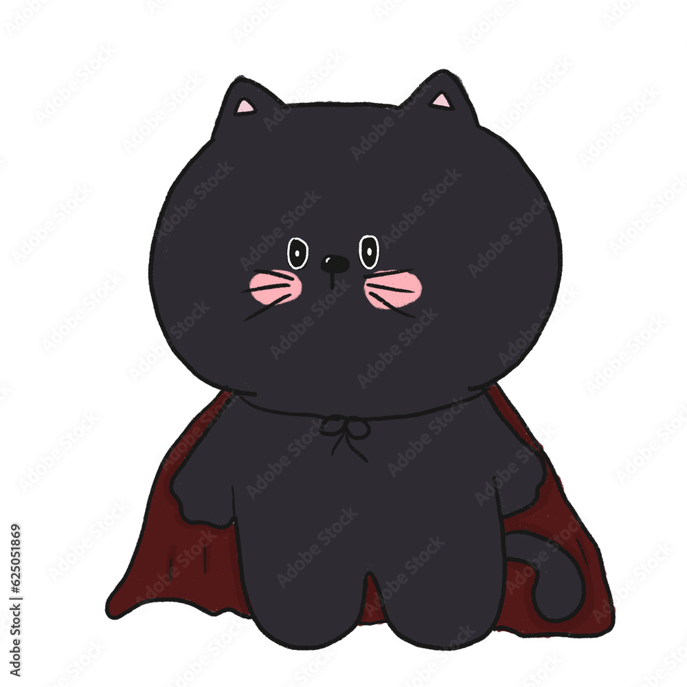 Obraz premium HALLOWEEN Back CAT