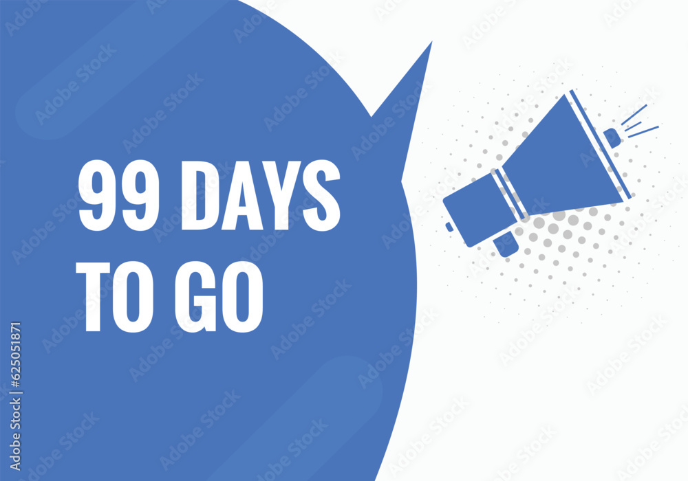 99 days to go countdown template. 99 day Countdown left days banner