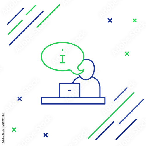 Line Television report icon isolated on white background. TV news. Colorful outline concept. Vector