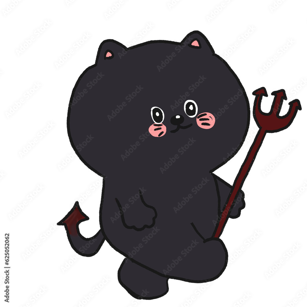 Obraz premium HALLOWEEN Back CAT 