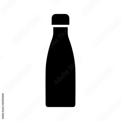 Flask vector icon. Thermos illustration sign. Bottle symbol or logo.