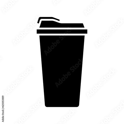 Flask vector icon. Thermos illustration sign. Bottle symbol or logo.