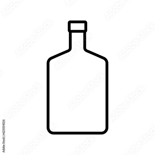 Flask vector icon. Thermos illustration sign. Bottle symbol or logo.