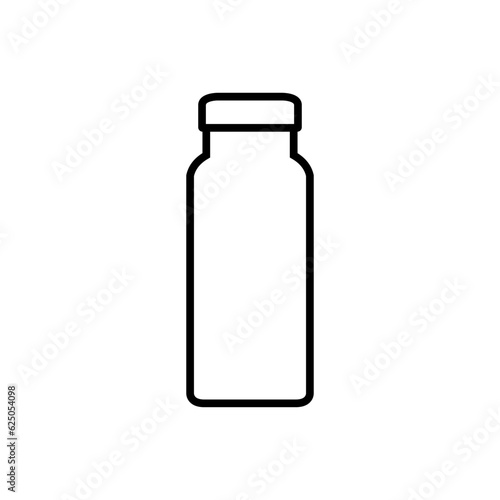 Flask vector icon. Thermos illustration sign. Bottle symbol or logo.