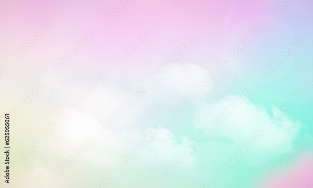 Cosmetic beauty product minimal scene in dreammy clouds pastel multicolor background 3d render. Display stand white color mock up. stand show beauty backdrop on pedestal pastel design Cosmetic beauty product minimal scene in dreammy clouds pastel multicolor background 3d render. Display stand white color mock up. stand show beauty backdrop on pedestal pastel design