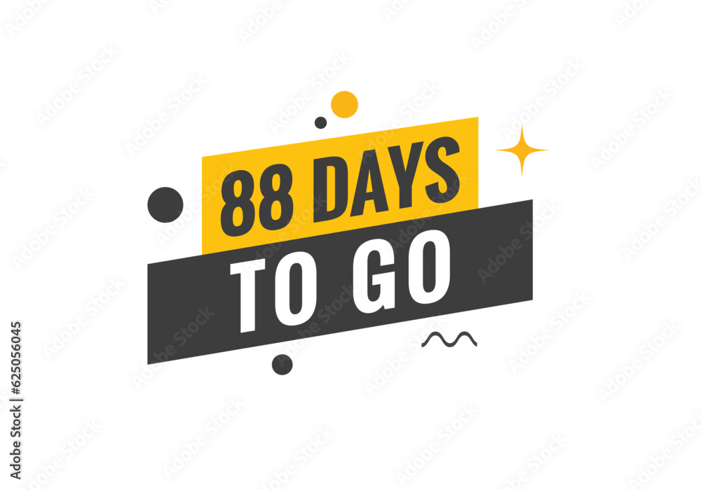 88 days to go countdown template. 88 day Countdown left days banner design
88 days to go countdown template. 88 day Countdown left days banner design