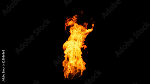 fire on black background. fire flame isolated. fire on dark.