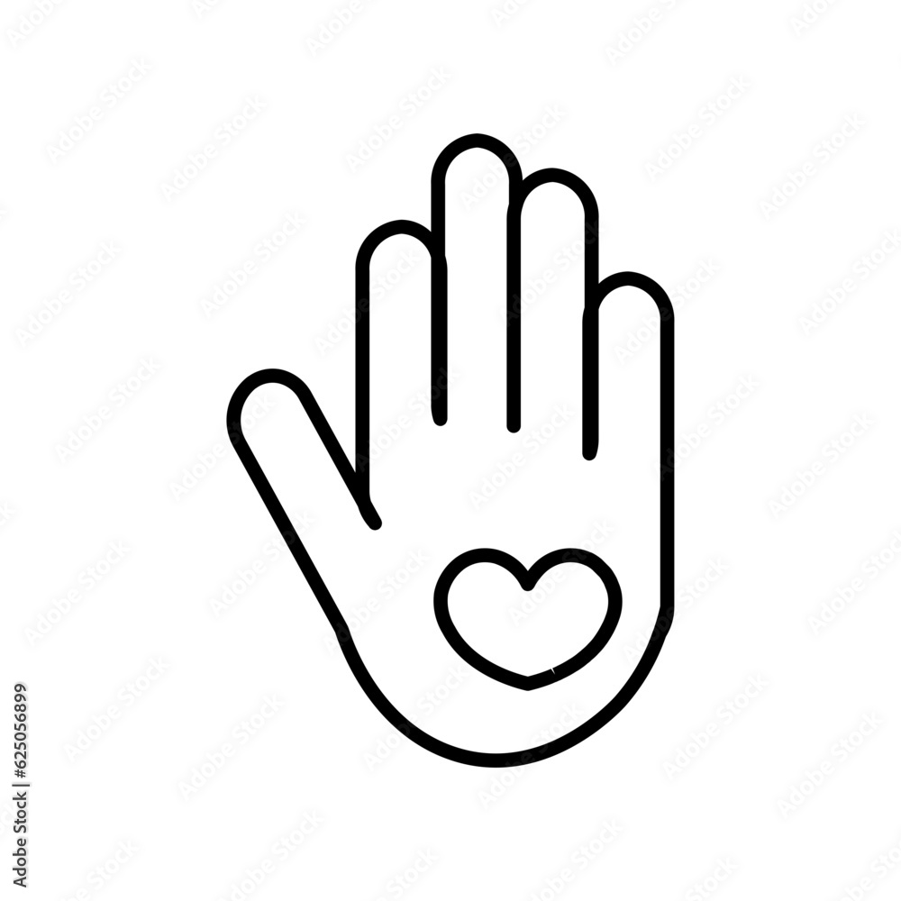 Obraz premium give love line icon