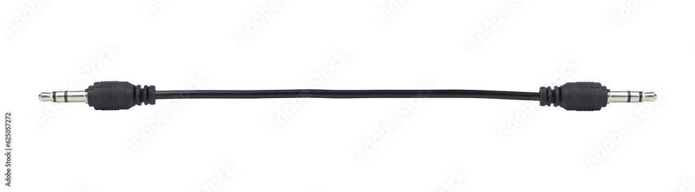 TRRS audio jack, aux cable isolated from background TRRS audio jack, aux cable isolated from background