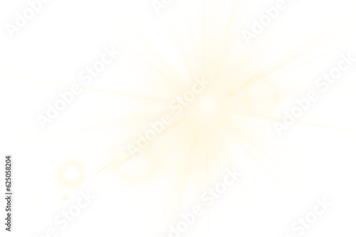 Lens flare sunlight light effect on transparent. Stock vector illustration. Available as PNG.	