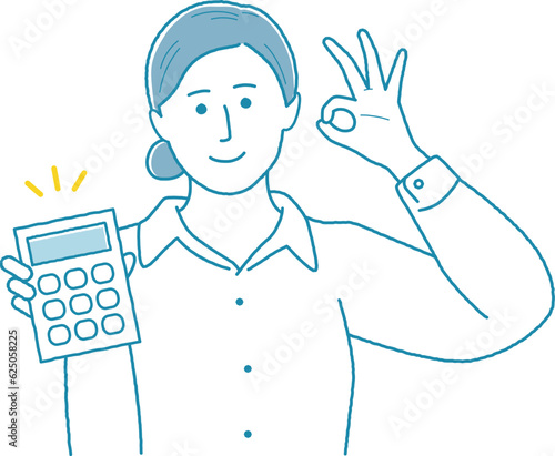 節約している人のイラスト