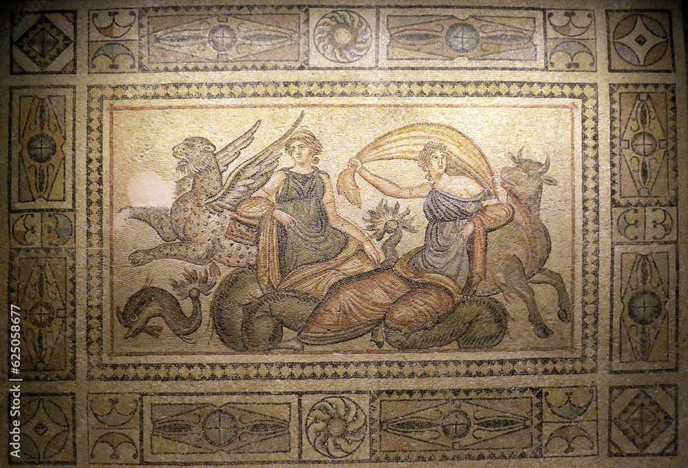 Gaziantep Zeugma Museum, Türkiye. The museum houses churches of the Late Antiquity and examples of Early Syriac and Christian iconography.