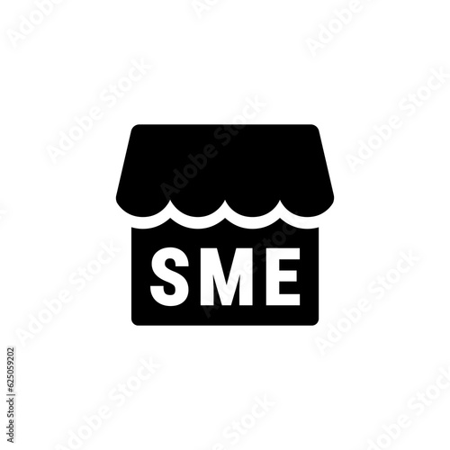 SME icon vector or SME symbol vector isolated in flat style. Best SME icon vector for business design element. Small and medium enterprise symbol for business design element.