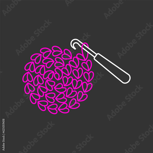 Crochet vector icon editable stroke