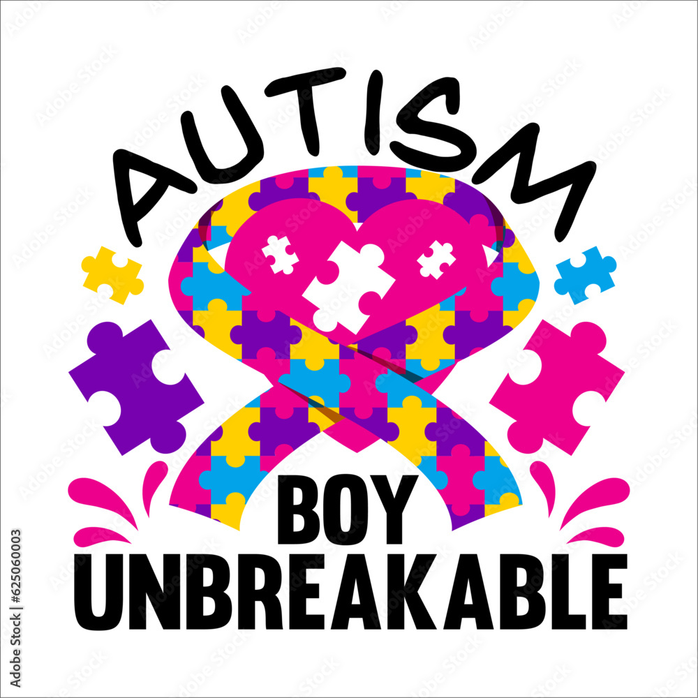 Fototapeta premium Autism Day t-shirt EPS file