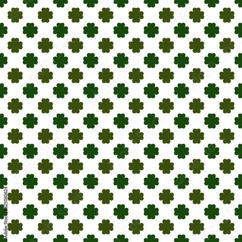 Green clover seamless pattern  transparent background  PNG illustration