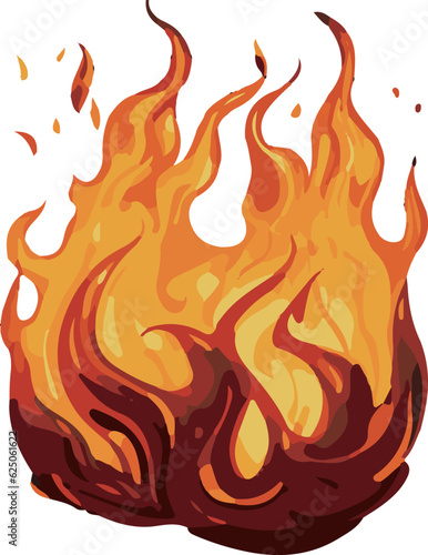 Fire and flame effect material
