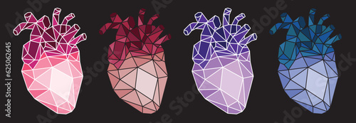 background with cristal hearts