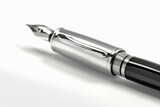 Silver fountain pen tool. Generate Ai