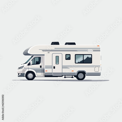 recreational vehicle vector flat minimalistic isolated illustration