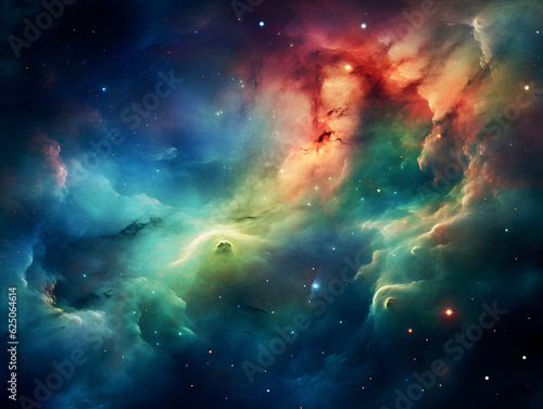 Space nebula  colorful galaxy  cosmic space
