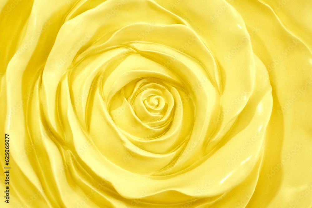 yellow background of a decorative abstract flower resembling a rose. interior element yellow background of a decorative abstract flower resembling a rose. interior element