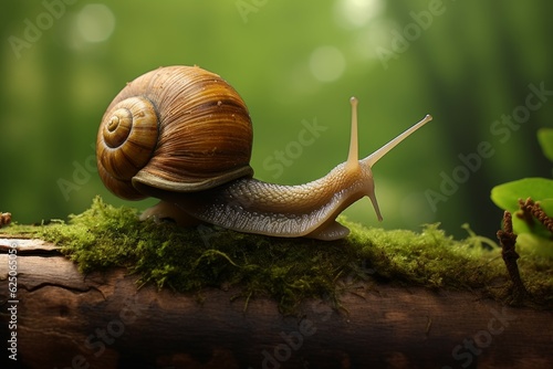 Nature snail. Generate Ai © nsit0108