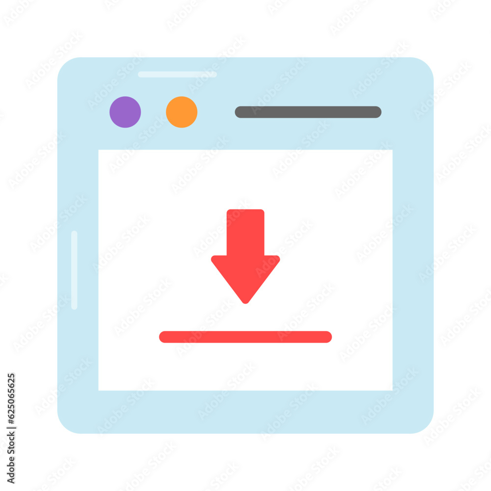Ready to use flat icon of web downloading in editable style, up for premium use Ready to use flat icon of web downloading in editable style, up for premium use