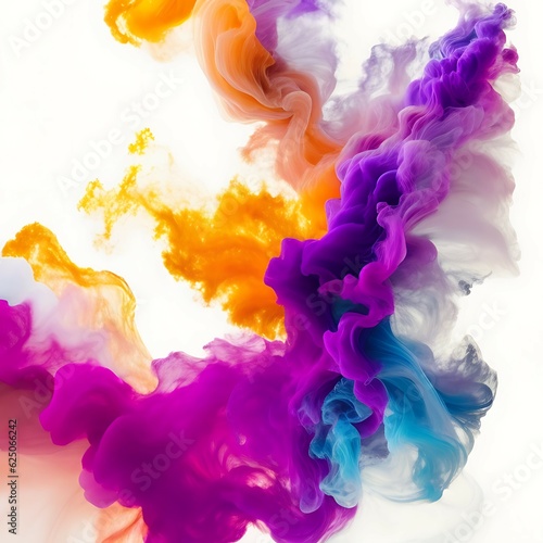 Watercolor Clouds Background, Watercolor Rainbow Clouds in Sky, Colorful Sky Background 