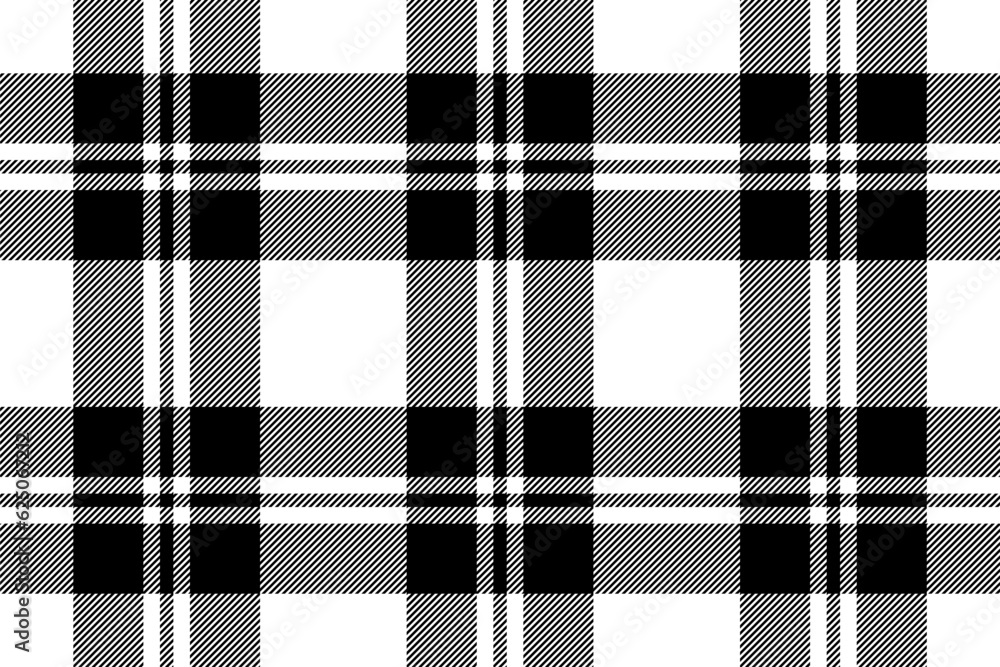 Plaid background, check seamless pattern in black white. Vector fabric texture for textile print, wrapping paper, gift card or wallpaper. Plaid background, check seamless pattern in black white. Vector fabric texture for textile print, wrapping paper, gift card or wallpaper.