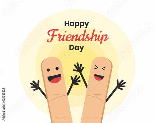 three fingers showing bonding of best friends International friendship day best friends concept July 30