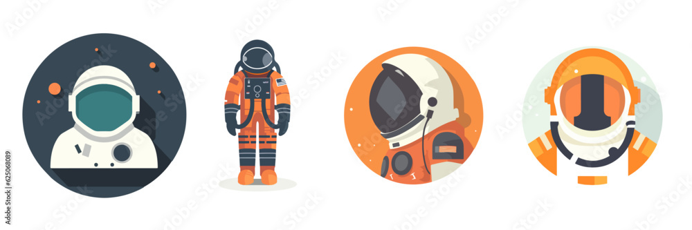 set of astronaut vector set of astronaut vector