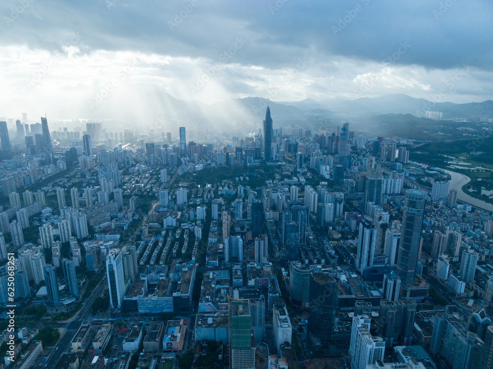 Φωτογραφία Shenzhen ,China - May 29, 2022: Aerial view of landscape in shenzhen city, China