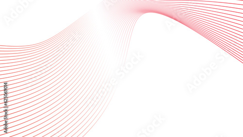abstract wavy tech lines isolated white red flag gradient background
