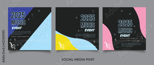 vector music event  social media post