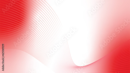 abstract wavy technology lines red white red flag color gradient background photo