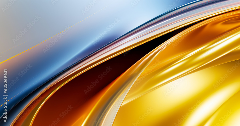 Abstract 3d render, glossy, reflective metallic, organic curve wave in motion. Gradient design element for banner, background, wallpaper Abstract 3d render, glossy, reflective metallic, organic curve wave in motion. Gradient design element for banner, background, wallpaper