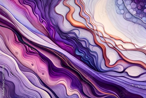 Vibrant patterned background in various shades of purple. Generative AI