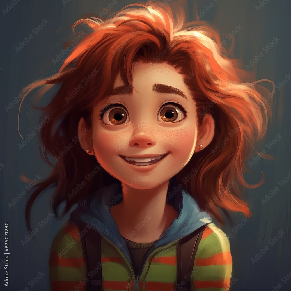 portrait of a girl in 3D Generative AI portrait of a girl in 3D Generative AI