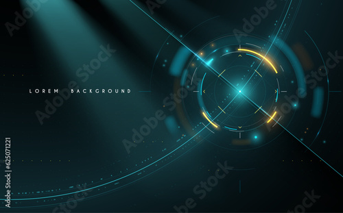 Abstract futuristic interface background with light effect