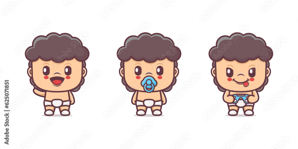 cute baby cartoon character vector illustration cute baby cartoon character vector illustration