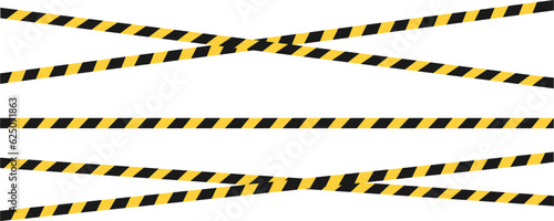 Coronavirus and Covid-19 and quarantine stripes. Warning stripes. Danger zone. Isolated on transparent background. Vector illustration.