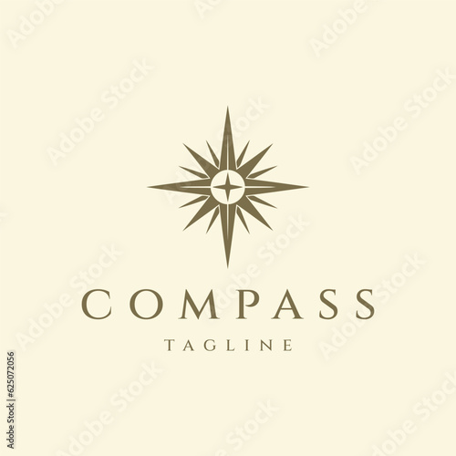 Compass logo design vector illustration