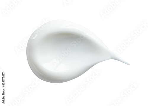 cosmetic smears cream texture on transparent background