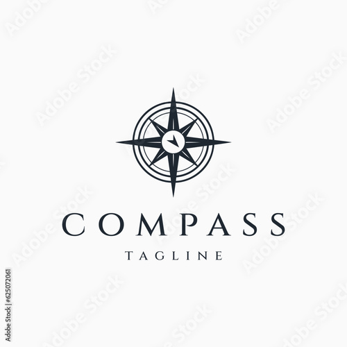 Compass logo design vector illustration