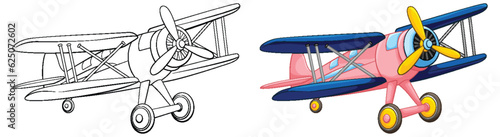 Cute vintage aircraft cartoon