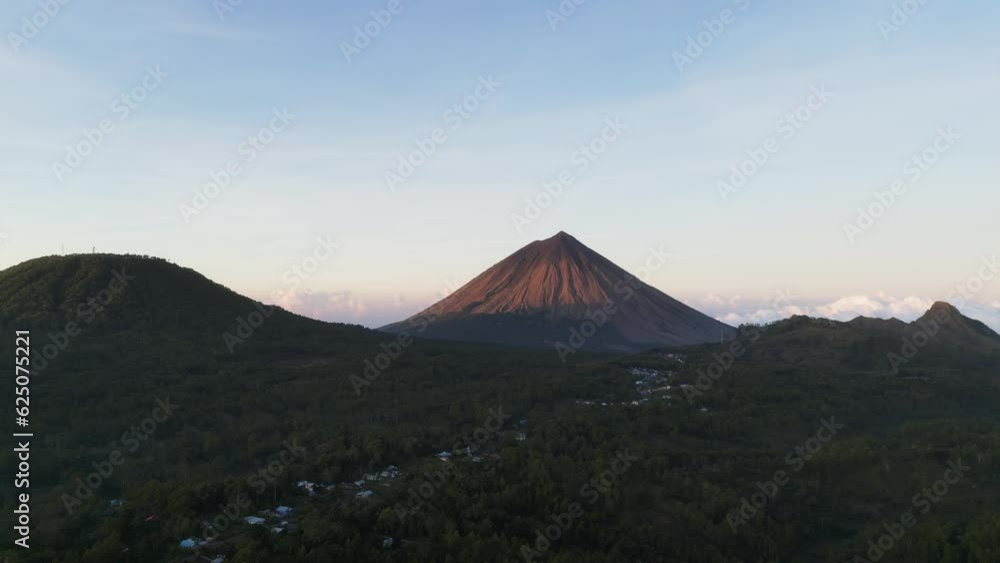 Aerial view of Inerie volcano in Bajawa, Flores Aerial view of Inerie volcano in Bajawa, Flores
