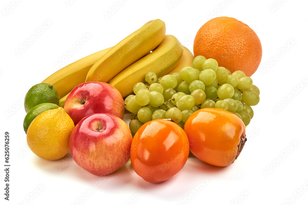 Various fruit composition, isolated on white background. Various fruit composition, isolated on white background.