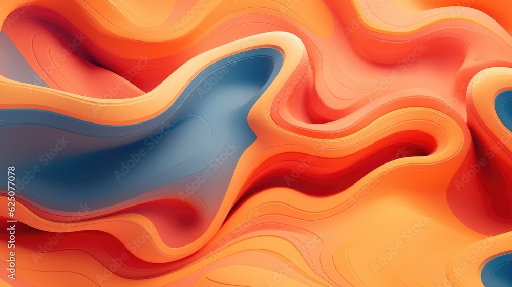 Fototapeta premium Abstract colorful background with fluid wavy shapes