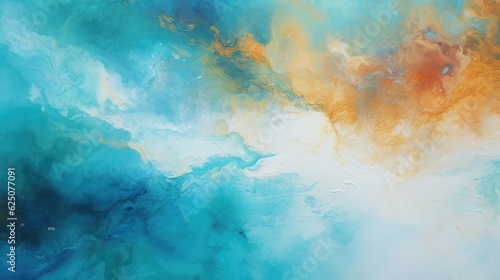 Abstract colorful grunge background with textured oil or acrylic brush strokes